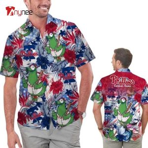 Cheap Phillie Phanatic In Tropical Vibes Phialadelphia Phillies Hawaiian Shirt