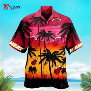 Cheap Sunset On Beach Pattern Nba Basketball Miami Heat Hawaiian