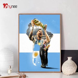 Lionel Messi Shirt Vintage World Cup 2022 Champion Argentina - Anynee