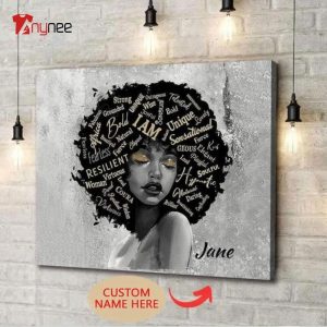 Personalized Black Girl Strong Unique Fabulous Poster