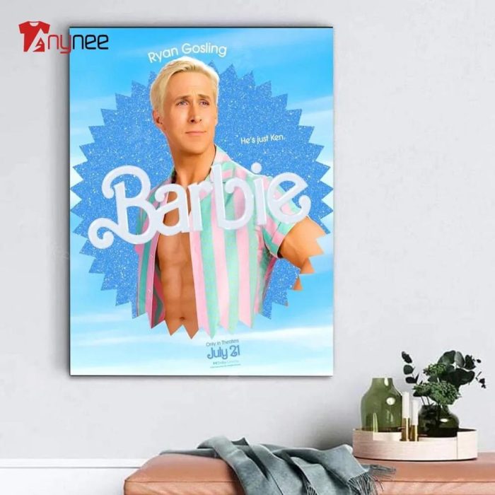 Ryan Gosling Ken Barbie Movie Poster