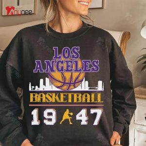 Vintage Los Angeles Basketball 1947 La Lakers Sweatshirt