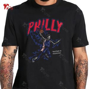 Vintage Nba Basketball Nighmare In Philadelphia 76Ers Shirt
