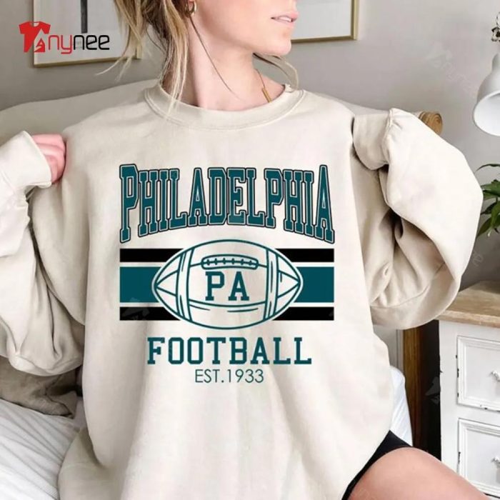 Vintage Philadelphia Pa Football Est 1933 Crewneck Sweatshirt
