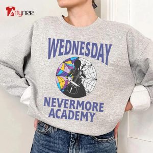 Vintage Wednesday Addams Playing Cello Nevermore Academy Sweatshirt