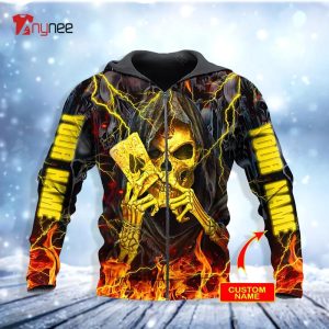 Dead Racer Ghost Rider Fire Skull Custom Name All Over Print