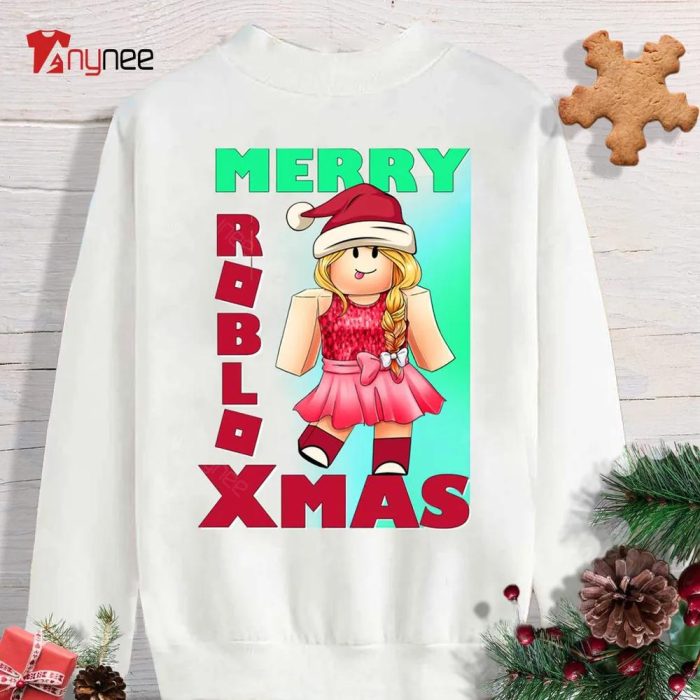Merry Roblox Xmas Christmas Girl Sweatshirt