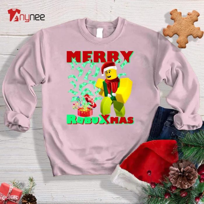 Merry Robu Xmas Christmas Roblox Sweatshirt