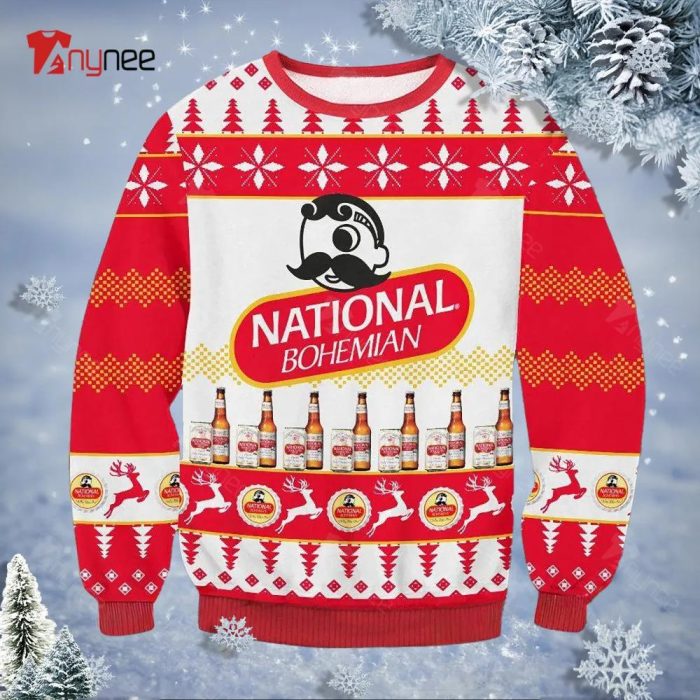 National Bohemian Beer Ugly Christmas Sweater