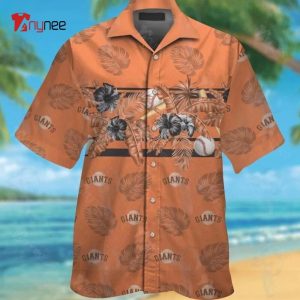 Orange Tropical Beach Mlb Baseball San Francisco Giants Hawaiian Shirt -  Anynee