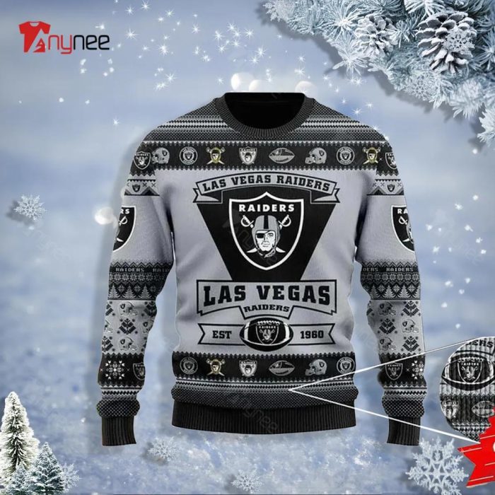 Personalized Las Vegas Football Team Logo Ugly Sweater