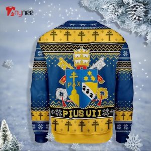 Pius Vii Coat Of Arms Ugly Sweater Christmas