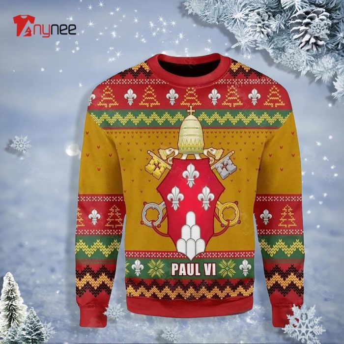 Pope Paul Vi Coat Of Arms Ugly Sweater