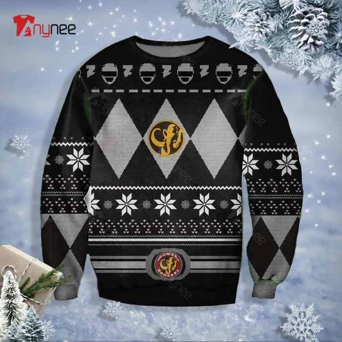 Power Rangers Black993 Ugly Christmas Sweater