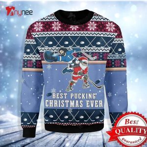 Pucking Christmas Ever Jesus And Santa Claus Ugly Christmas Sweater