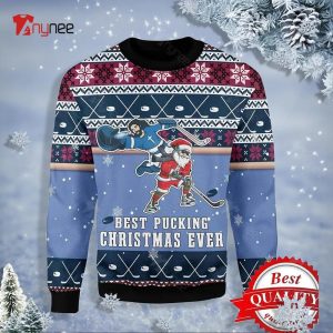 Pucking Christmas Ever Jesus And Santa Claus Ugly Sweater