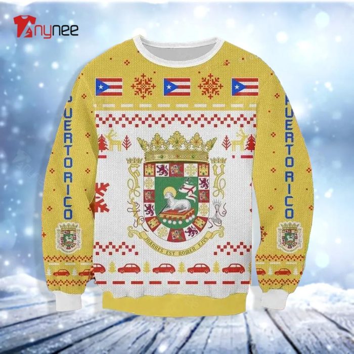 Puerto Rico Flag Ugly Christmas Sweater