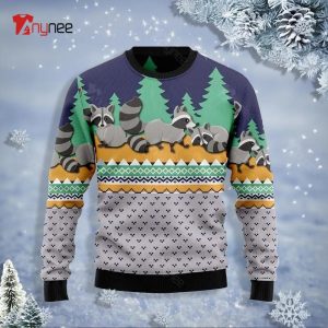 Raccoon Sweater Christmas