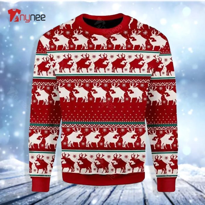 Red Colors Ugly Christmas Sweater