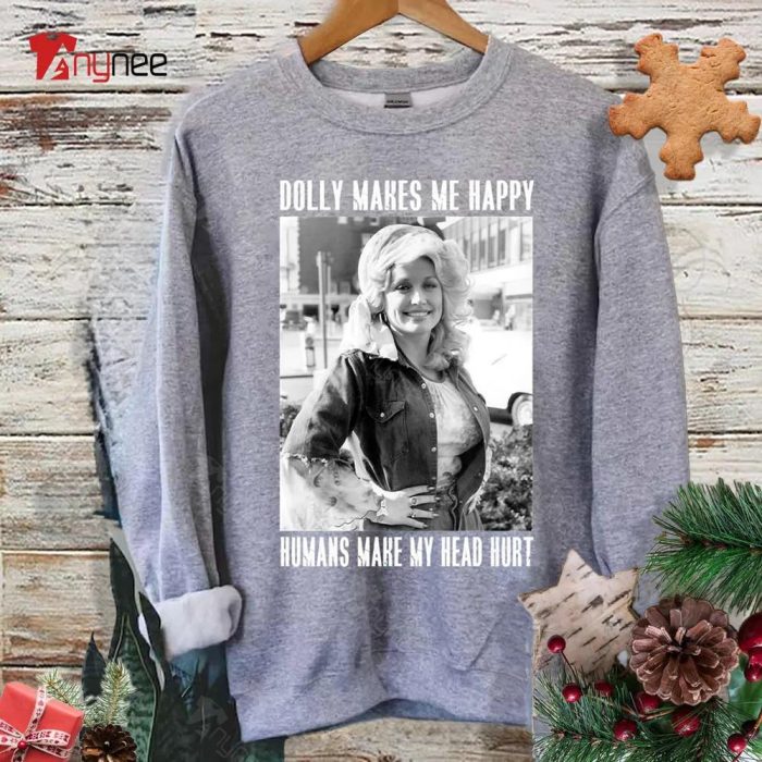 Retro Dolly Parton's Makes Me Happy Sweatshirt