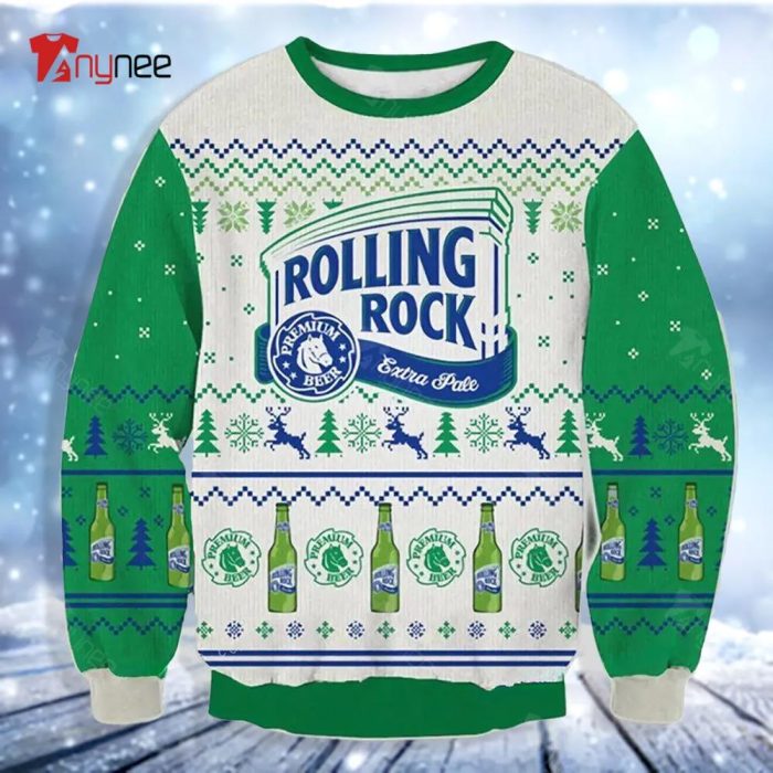 Rolling Rock Extra Pale Beer Ugly Christmas Sweater