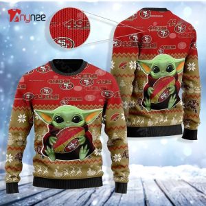 San Francisco 49Ers Baby Yoda Womens Ugly Christmas Sweater