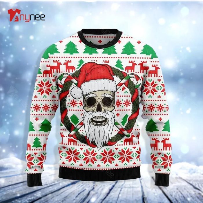 Santa Claus Skull Ugly Christmas Sweater