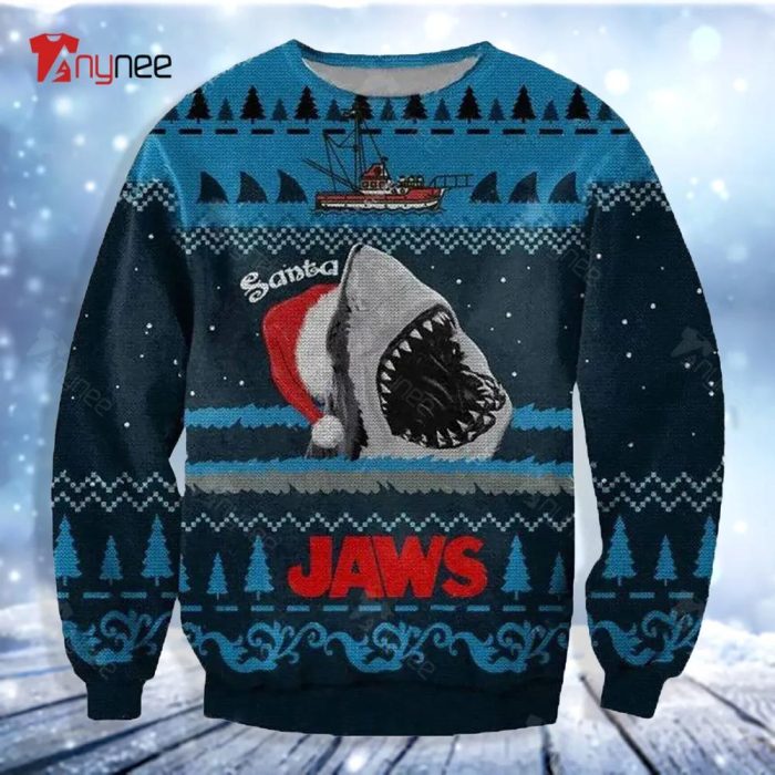 Santa Jaws Christmas Ugly Christmas Sweater