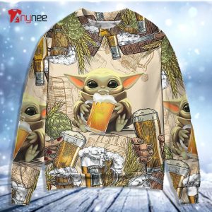 New York Giants Baby Yoda Ugly Christmas Sweater