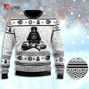 Black Cat Snowman Ugly Christmas Sweater - Anynee