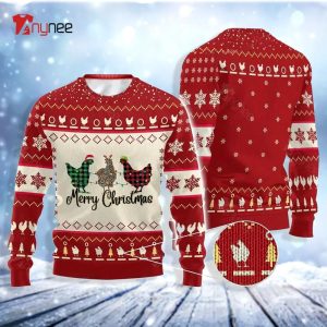 Three Chicken Christmas Ugly Christmas Sweater