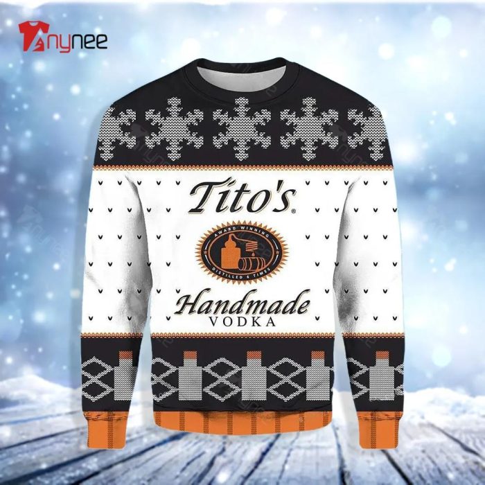 Tito Is Handmade Vodka Award Winning Distilled 6 Times Ugly Christmas Sweater