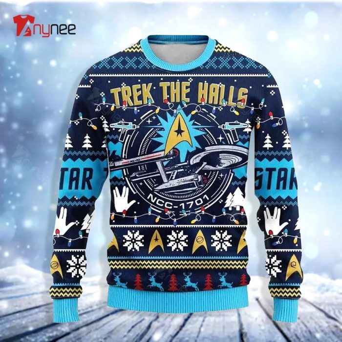 Trek The Halls Ncc 1701 Ugly Christmas Sweater
