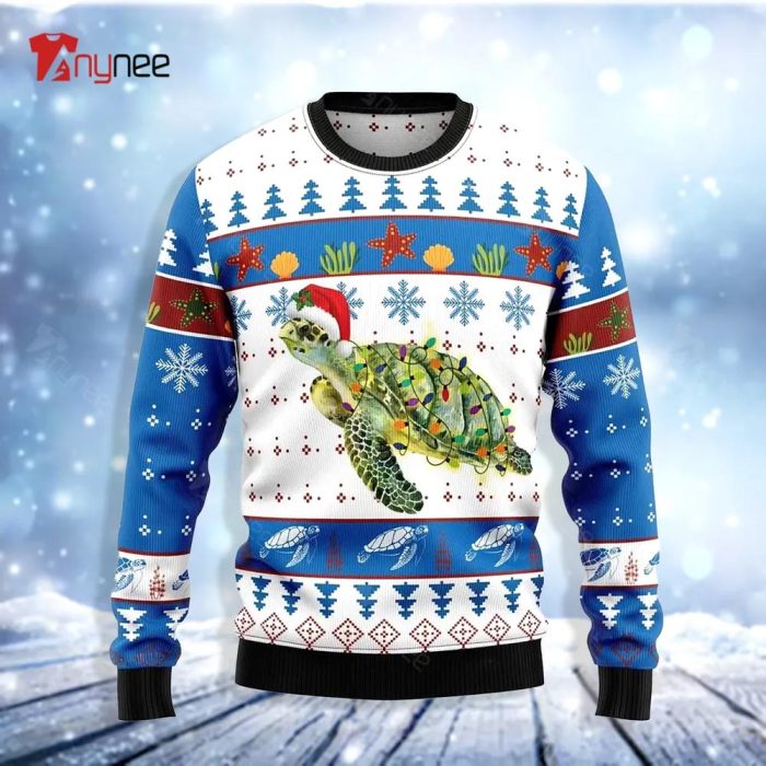 Turtle Xmas Ugly Christmas Sweater