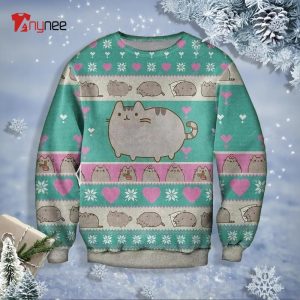 Black Cat Snowman Ugly Christmas Sweater - Anynee