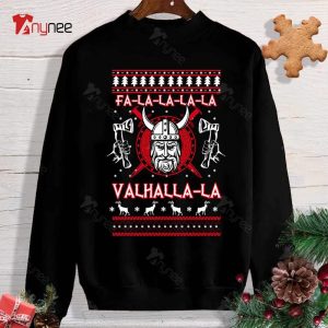 Valhalla Viking Nordic Christmas Knit Pattern Sweatshirt