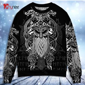 Viking Valhalla The Ravens Ugly Christmas Sweater - Anynee