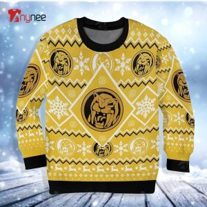 Yellow Mighty Morphin Power Ranger Ugly Christma Sweater