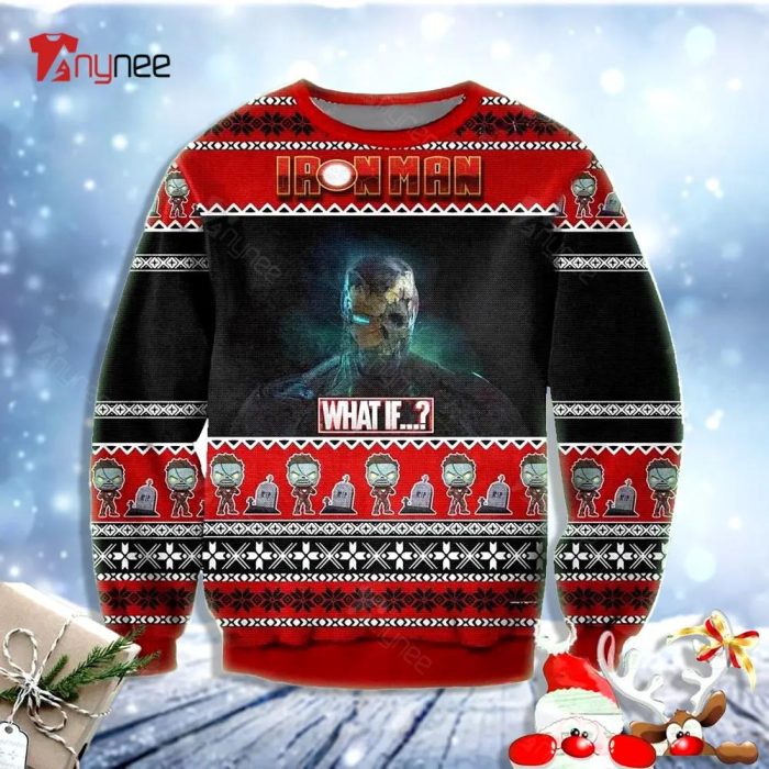 Zombie Iron Man What If Ugly Christmas Sweater