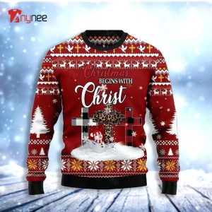 Happy Hockey Day Ugly Christmas Sweater - Anynee