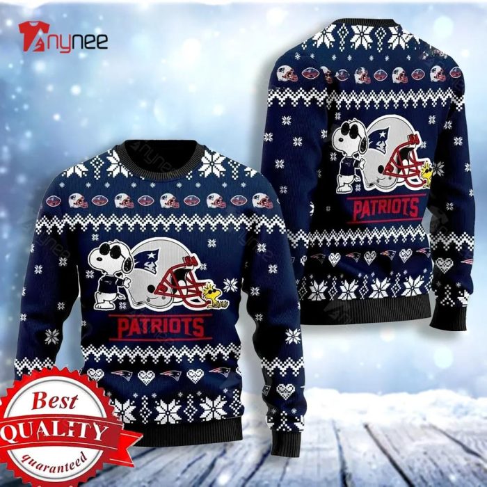 Snoopy New England Patriots Ugly Christmas Sweater